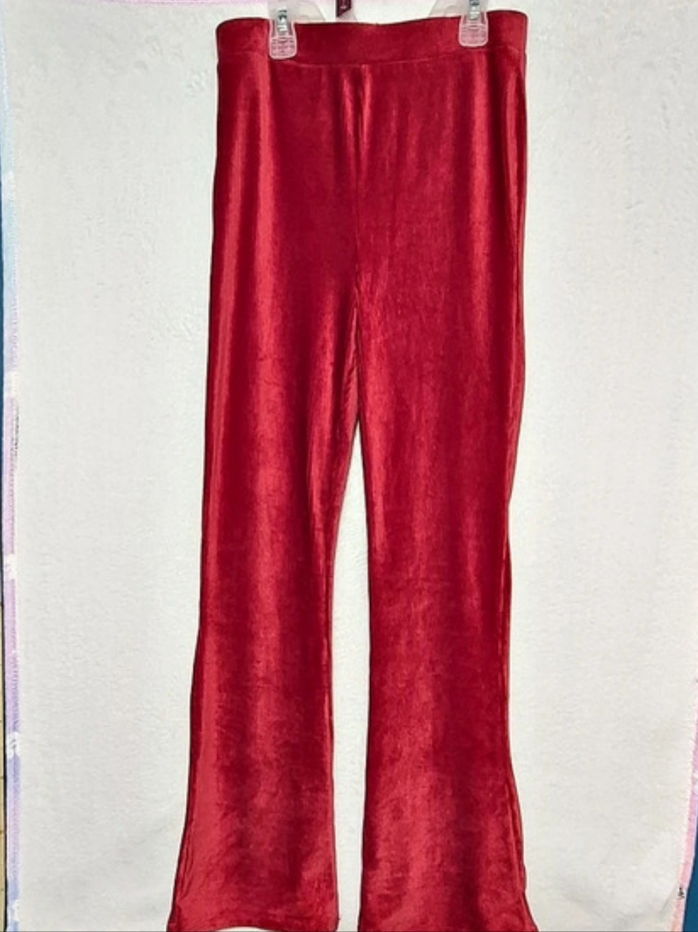 Emma & Elsa Flare Leggings in Red Size 10/12 Like New